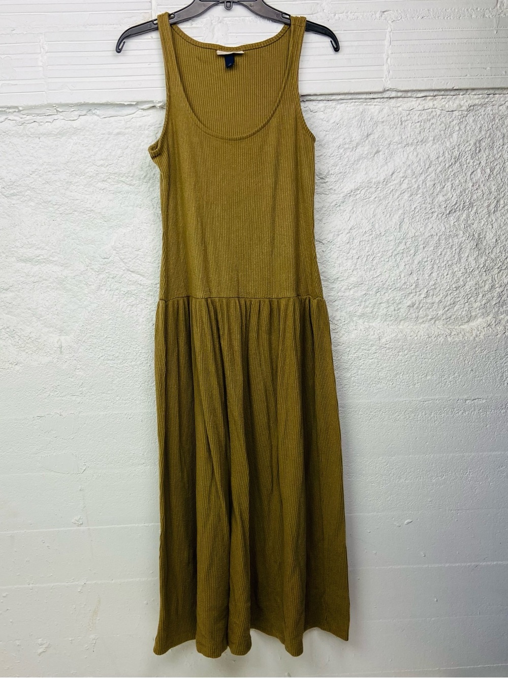 Universal Thread khaki ribbed sleeveless Tank Maxi Dress size small